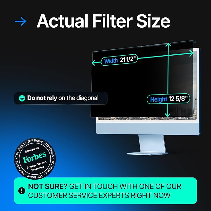 Acrylic 24 Inch Computer Privacy Screen Filter Compatible - Image 4