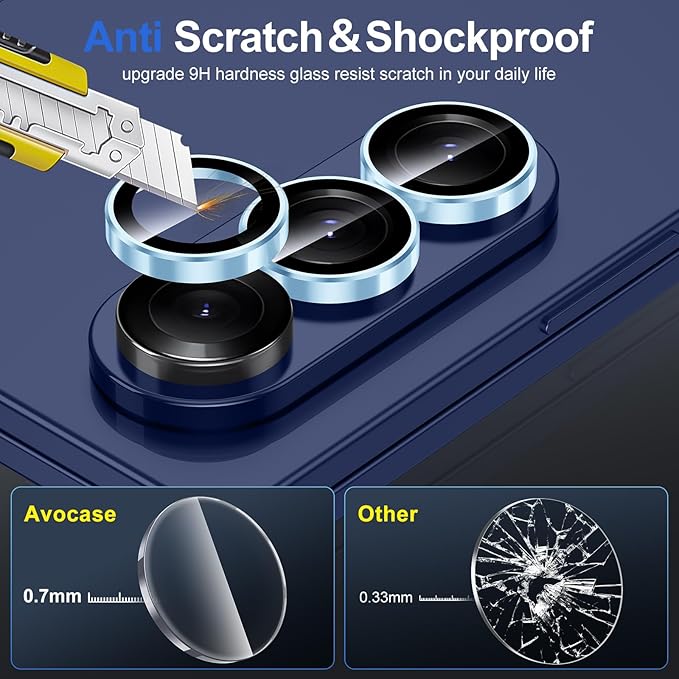 for Samsung Galaxy Z Fold 7 Camera Lens Protector, Individual Metal Ring - Image 3