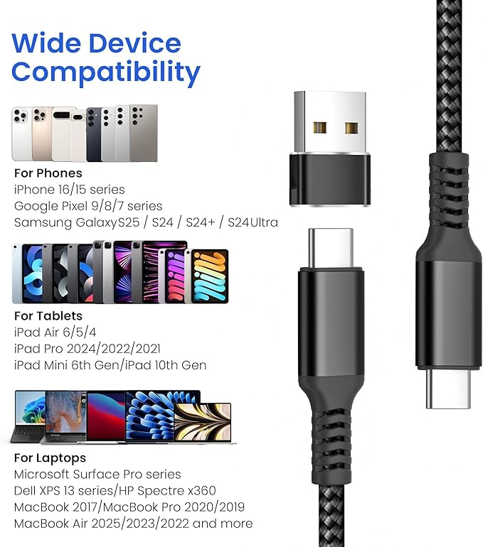 Elebase USB Type C to C 100W Cable 10FT - Image 7