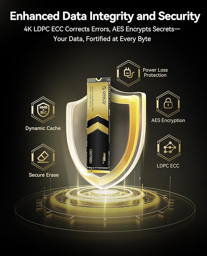 ORICO OG7000 2TB PCIe Gen4 NVMe SSD, 8-Channel Controller, Graphene Thermal - Image 4
