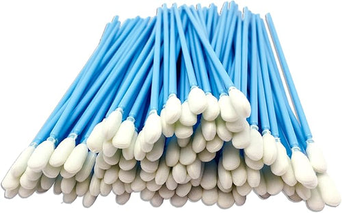 100 Pcs Solvent Resistant Professional Lint Free Swabs, 6.37" Long Handle Foam by Unknown