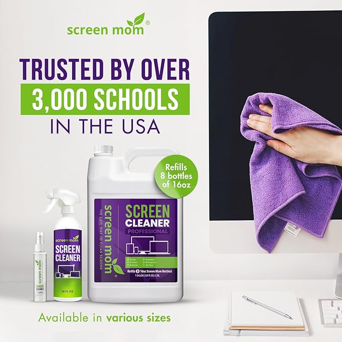 Screen Cleaner Spray and Microfiber Cloth 2-Pack by Screen Mom-Screen Cleaner - Image 6