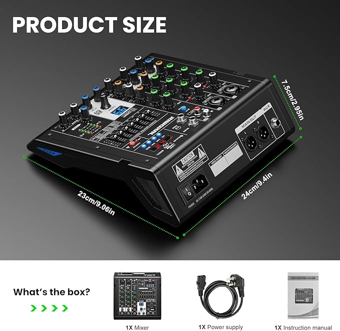 4 Channel Audio Interface DJ Mixer - Image 8
