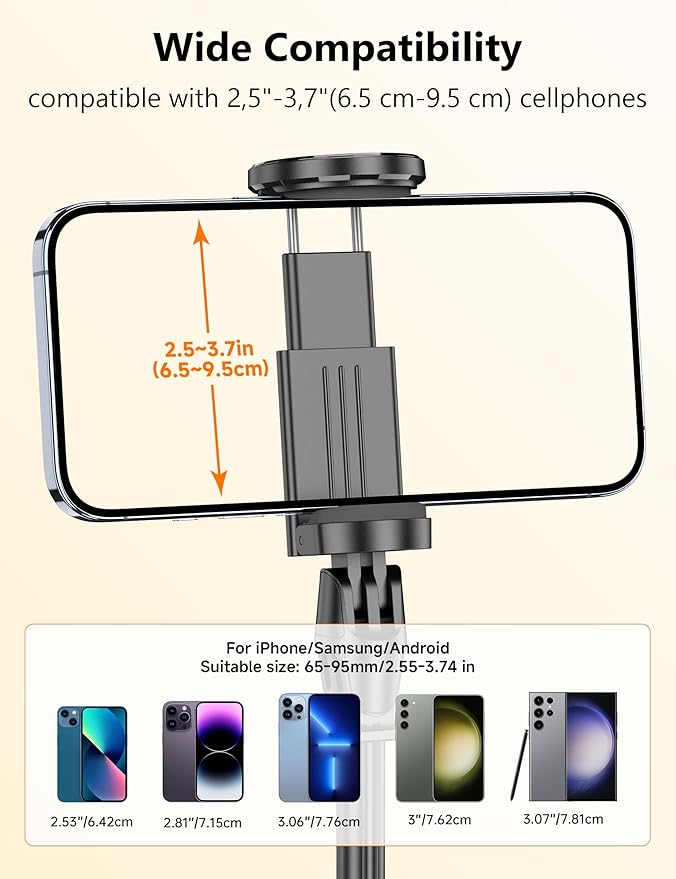 68" Automatic Tripod, Auto-Open Phone Tripod Stand - Image 6