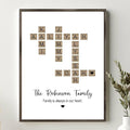 Personalized Family Crossword Scrabble Poster Canvas by ALICEBIN