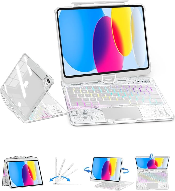 SIBEITU Keyboard Case for iPad A16 11th Gen 11" 2025 & 10th Gen 10.9" 2022 by SIBEITU