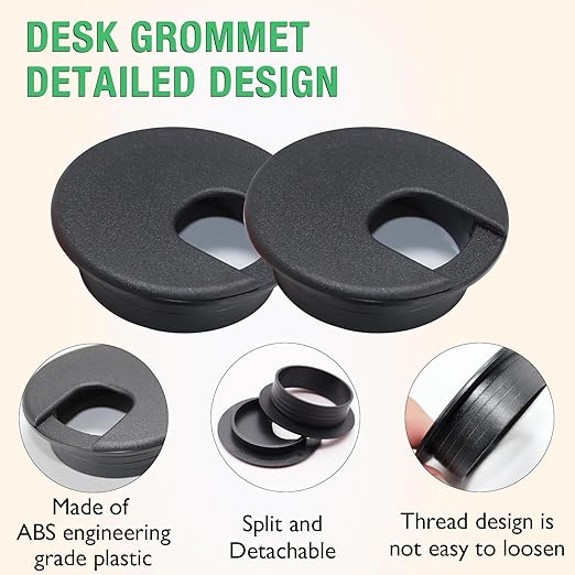 5 Pcs Desk Grommet 1-3/8" / 35 mm, Desk Cord Hole Cover, Cable Grommet ABS - Image 3