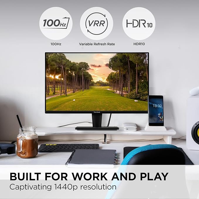 ViewSonic VS2725-2K 27 Inch QHD 1440p Monitor - Image 2