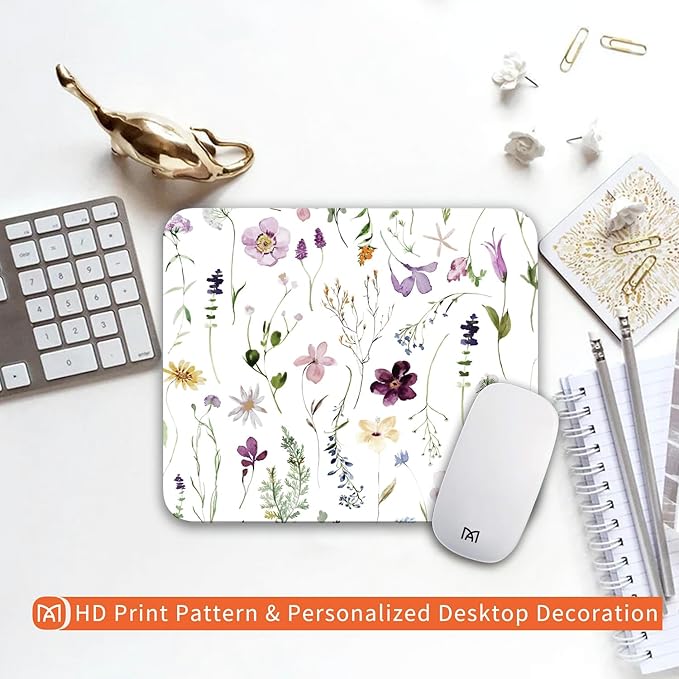 Square Mouse Pad Beautiful Flowers Plants, Personalized Premium-Textured Custom - Image 6