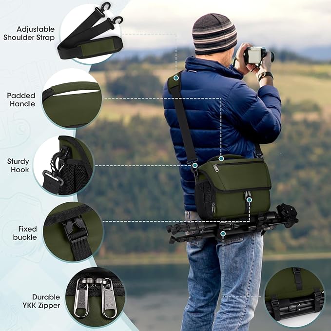 RAINSMORE Camera Bag, DSLR/SLR/Mirrorless Camera Case - Image 6