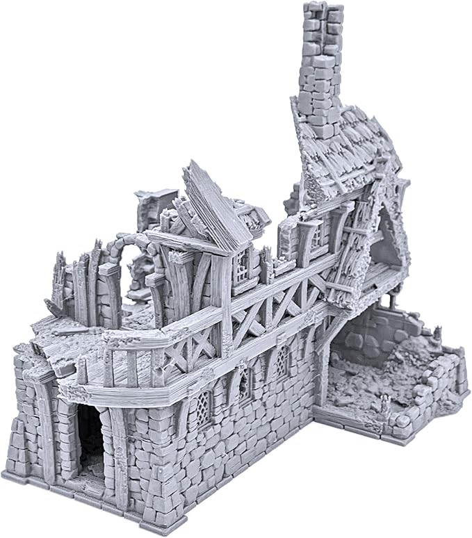 Ruined Port Merchant by Printable Scenery, 3D Printed Tabletop RPG Scenery and by EnderToys