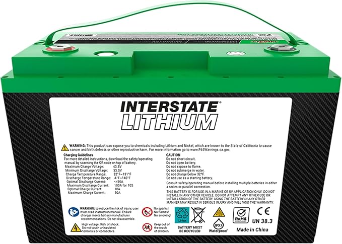 Interstate Batteries 36V 50Ah Group Size 31M Lithium Marine/RV Deep Cycle - Image 8