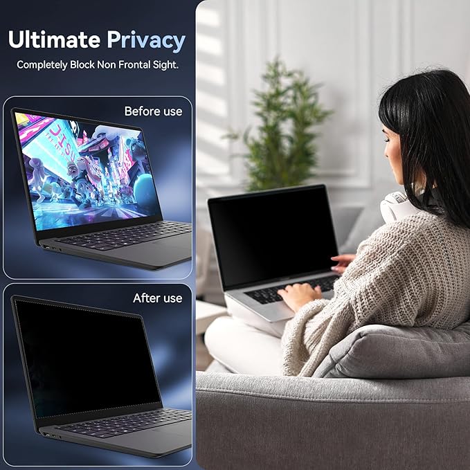 Laptop Privacy Screen 15.6 Inch Compatible - Image 2