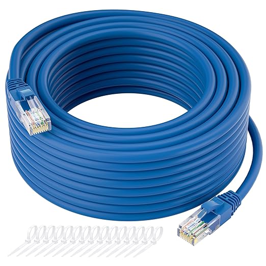 Cat5e Ethernet Cable 200 FT, Cat 5e Internet Cable, Standard RJ45 Connector by Kxable