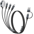 4-in-2 Charging Cable for Apple Watch Charger/Samsung/iPhone Charger, by HitfineLLC