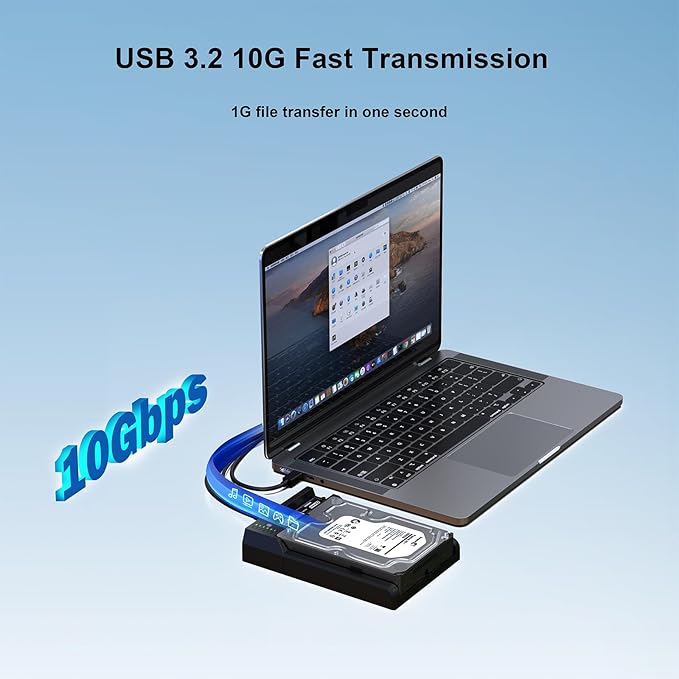 Dual-Bay Docking Station M.2 NVME & SATA SSD Enclosure - Image 3