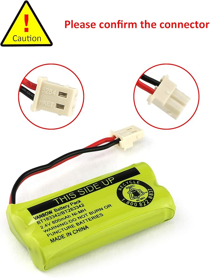 BT183342/BT283342 2.4V 800mAh Ni-MH Battery Compatible - Image 4