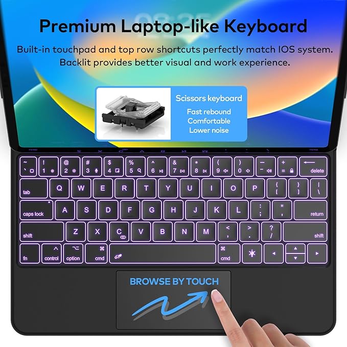 Keyboard Case for iPad Air 11-inch & iPad Pro 11 inch – Magic-Style Magnetic - Image 8