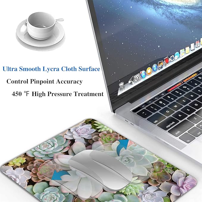 Cute Succulents Mouse Pad, Natural Plants Mousepad - Image 4