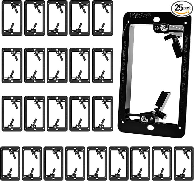 VCE 25-Pack Low Voltage Box for Single Gang Wall Plate, Telephone Cables by VCE