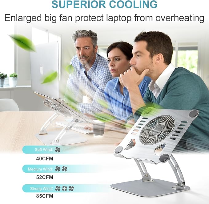 SHUWEI 360° Rotating Laptop Cooling Stand - Image 3