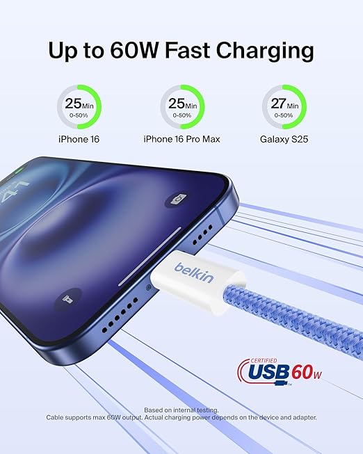 Belkin USB C to USB C Cable 2-Pack, 60W - Image 2