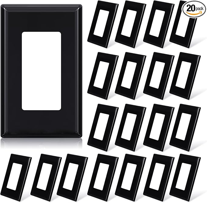 ELEGRP 1-Gang Screwless Decorative Wall Plates, Standard Size Unbreakable by ELEGRP%7CELEGROUP