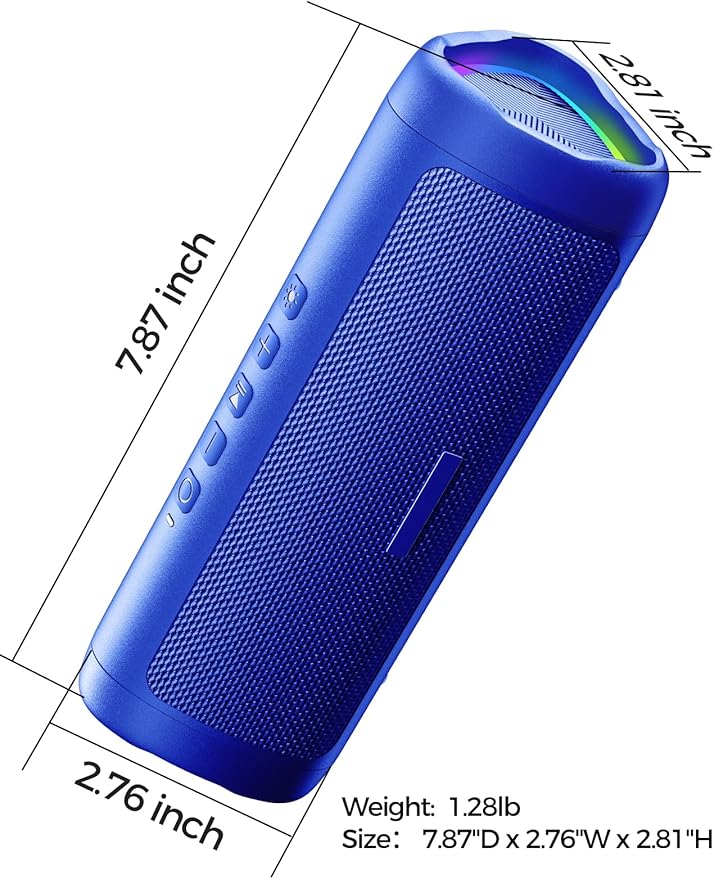 Bluetooth Speaker with HD Sound, Portable Wireless, IPX5 Waterproof, TWS Pairing - Image 8