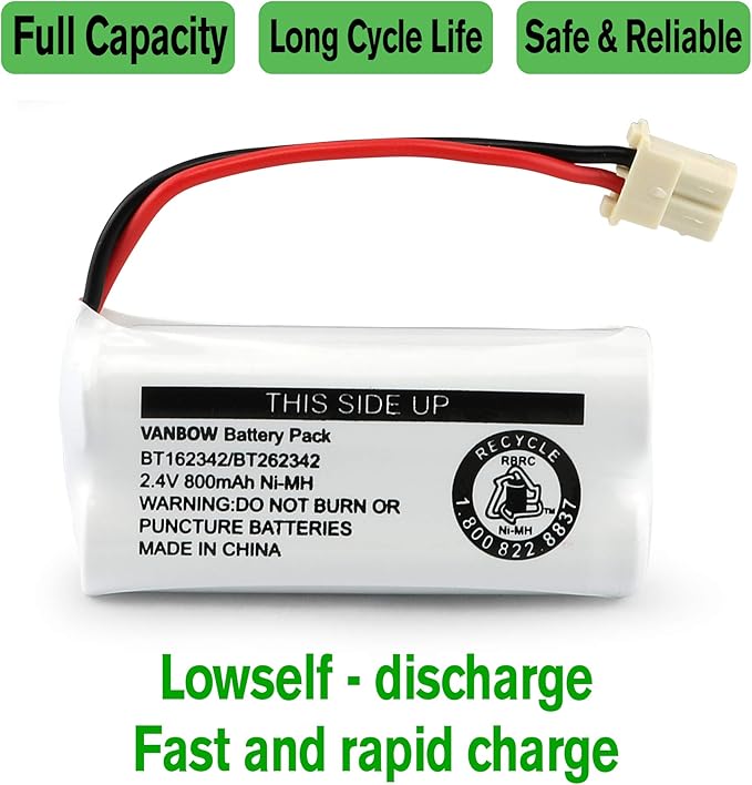 Battery BT162342 / BT262342 BT183342/BT283342 BT166342/BT266342 2.4v 800Mah - Image 6