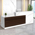 Reception Desk with Counter Modern Checkout Counter with Lockable Drawer by Unknown