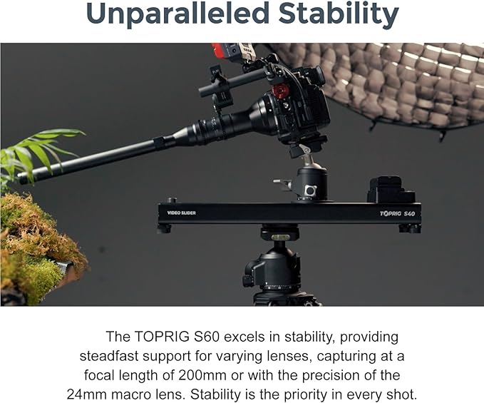 Accsoon Toprig S60 Motorized Camera Slider App Wireless Control Carbon Fiber - Image 2