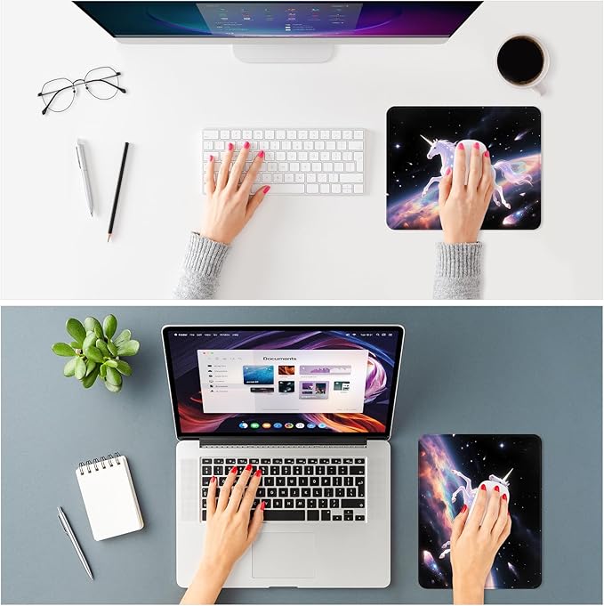 ITNRSIIET Mouse Pad Non-Slip Rubber Base Smooth Surface Stitched Edges - Image 2