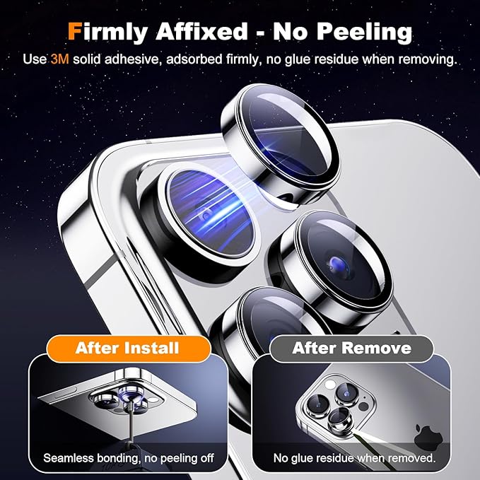 Hoerrye for iPhone 15 Pro Max/iPhone 15 Pro Camera Lens Protector 9H Tempered - Image 5