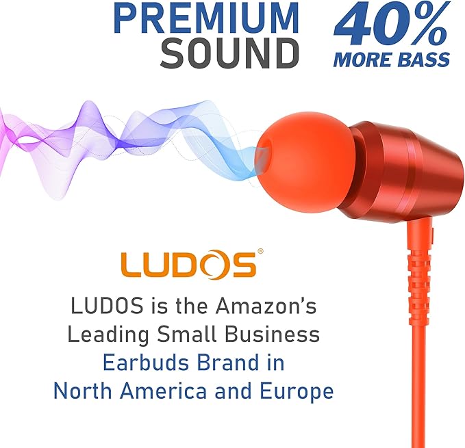 LUDOS OMNITONE Wired Earbuds in-Ear Headphones, 5 Year Warranty, Earphones - Image 7