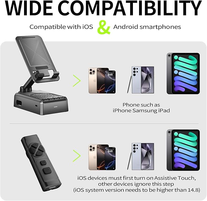 Cell Phone Stand with Bluetooth Speaker and Remote Control, Birthday Gift - Image 7