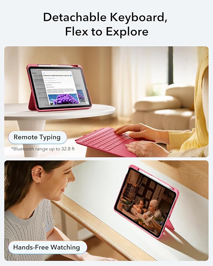 ESR iPad 11th 2025/10th Gen Flex Keyboard Case, Ultra-Light Magnetic Detachable - Image 4