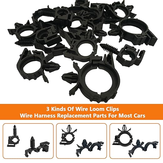 110Pcs Nylon Universal Cable Tie Buckle, Wire Loom Clips - Image 3