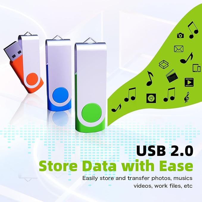 32GB Flash Drive 10 Pack, Wooolken USB 2.0 Thumb Drive Bulk Pen Drive Metal - Image 4