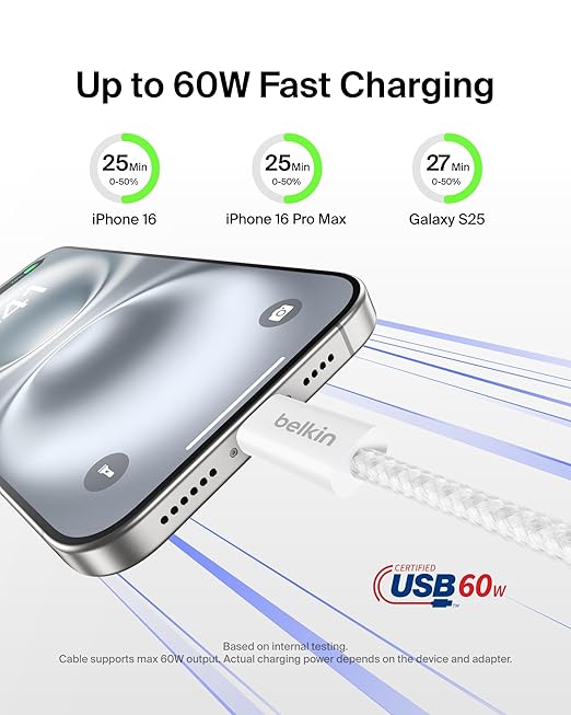 Belkin USB C to USB C Cable 2-Pack, 60W - Image 2