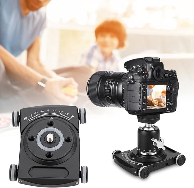 Camera Slider, Camera Car Aluminium Alloy 4 Wheeled Tabletop Slider - Image 2