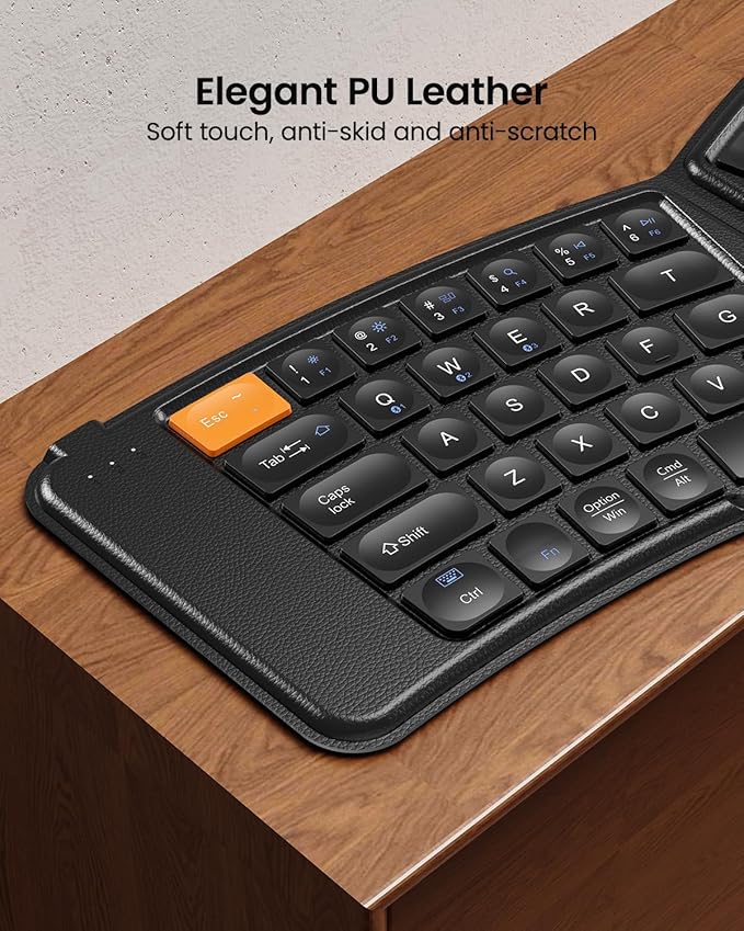 ProtoArc Ergonomic Foldable Keyboard Mouse, XKM03 Portable Folding Bluetooth - Image 9