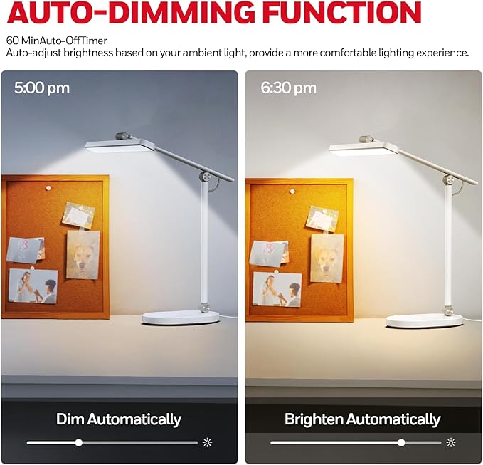 Honeywell Desk Lamp for Home Office, H4 Sunturalux™ Eye-Caring LED Desk Light - Image 5