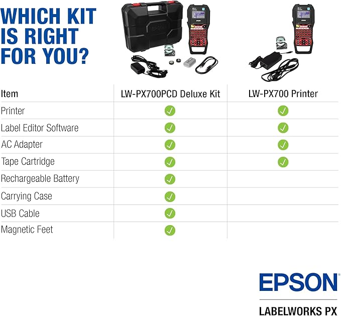 LABELWORKS Epson LW-PX700 Industrial Label Maker Kit - Image 5