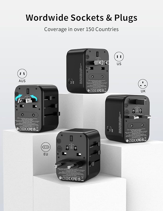 MOMAX Universal Travel Adapter, PD 35W Fast International Power Adapter - Image 2