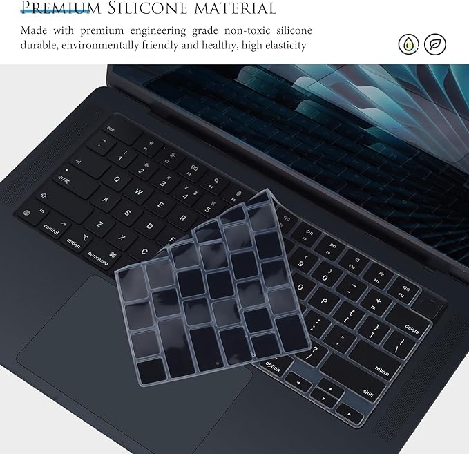 Keyboard Cover for 2025 2024 2023 MacBook Air 15.3 inch M4 M3 M2 Chip A3241 - Image 3