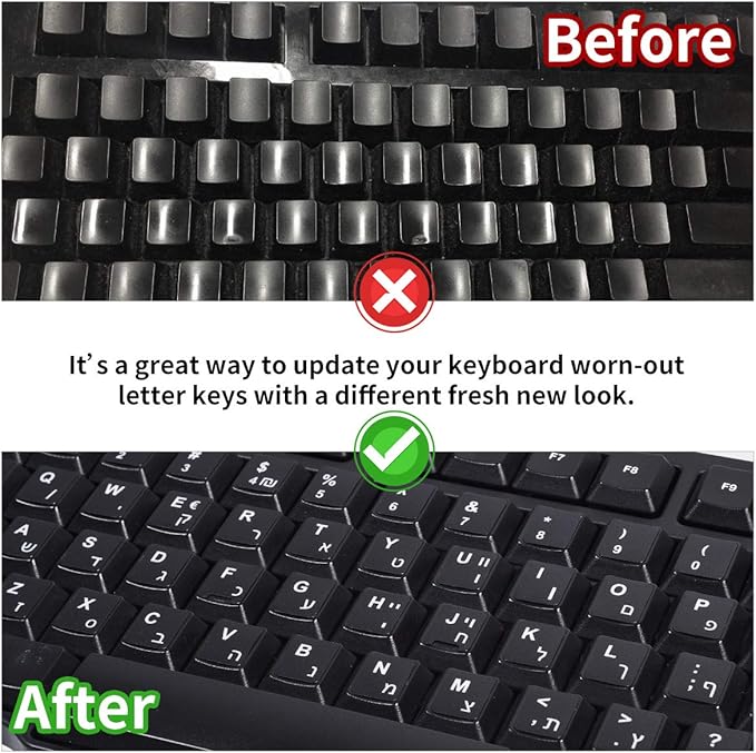 Hebrew-English Keyboard Stickers - Image 4