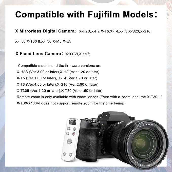 for Fujifilm Rechargeable Camera Remote Control Wireless Shutter Release - Image 2