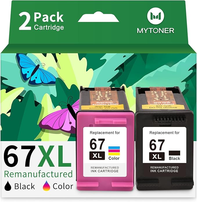 MYTONER 67 Ink Remanufactured Ink Cartridge Combo Pack Replacement by MYTONER