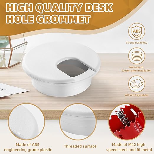 Desk Grommet 1.5 Inch 10 Pieces, Desk Hole Cover - Image 3
