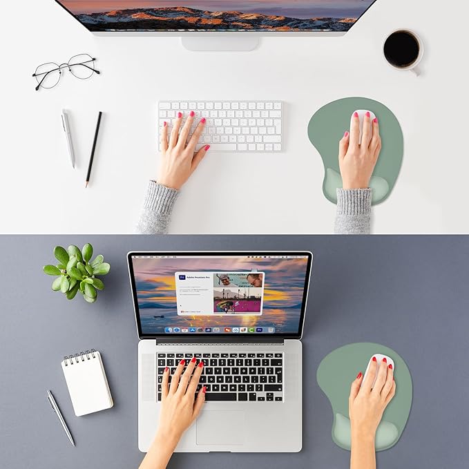 ITNRSIIET Ergonomic Mouse Pad, Cushioned Gel Wrist Rest, Non-Slip Base - Image 2